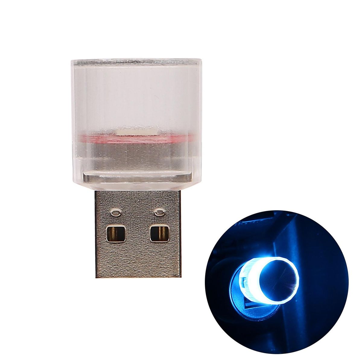 Mini Usb Light Mini Usb Car Lamp Portable Led Atmosphere for Emergency Light Blue