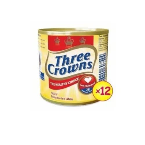 Three Crowns Evaporated Milk - 160g X 12