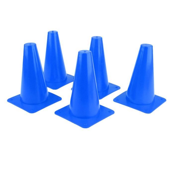 5pcs 15cm Safety Cone For Sports Soccer Agility Skating Blue