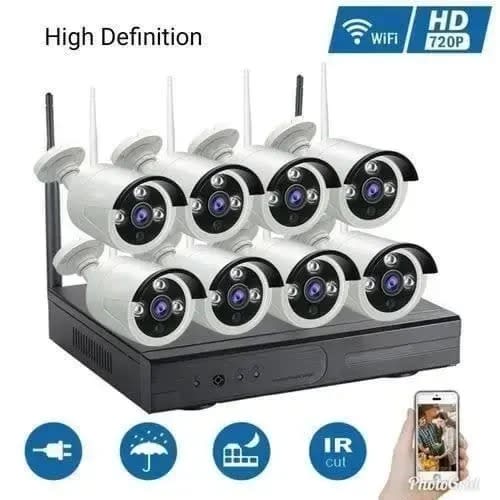 8 Channel Wireless Kit Cctv Cameras 4TB  Hard Drive