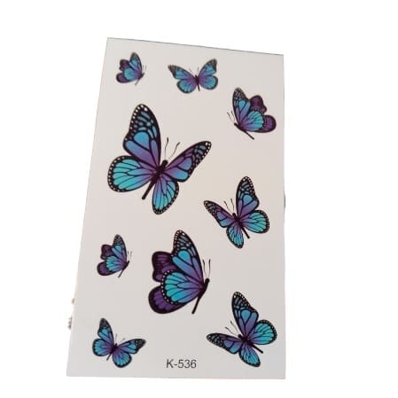 Blue Butterfly Temporary Waterproof Tattoo Sticker