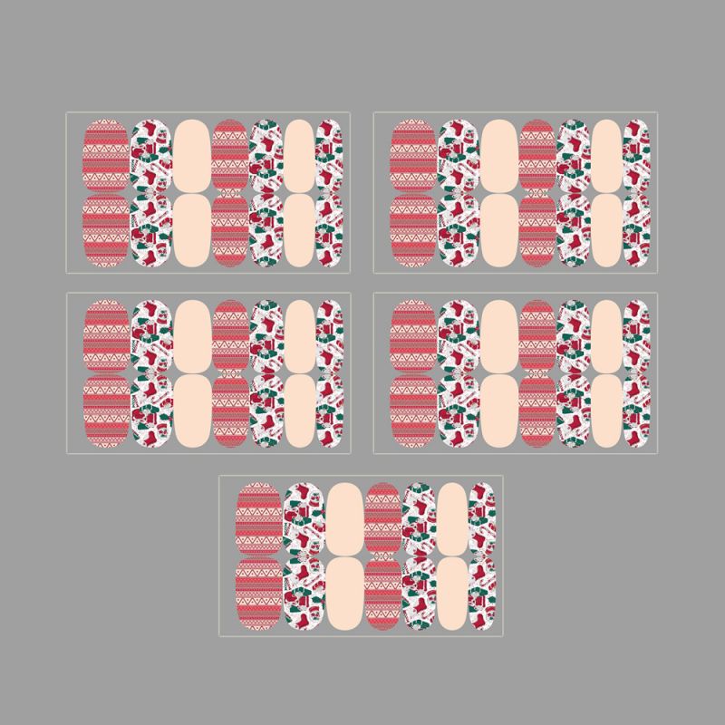 MA Tree Decoration Christmas Nail Sticker 14p, 5pcs, TYPE5