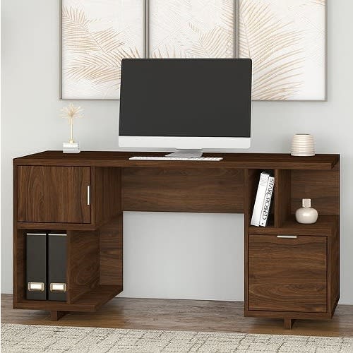 Sadia-computer Desk With Storage - Brown