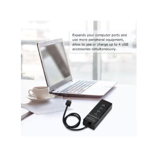 4 Port Usb 3.0 Multi Hub Splitter Expansion Usb - Black