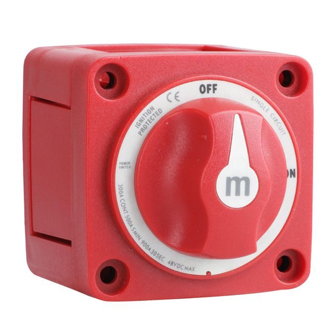 6006 Marine Electrical Battery Switch M SERIES On/Off 300A -Red 48V DC