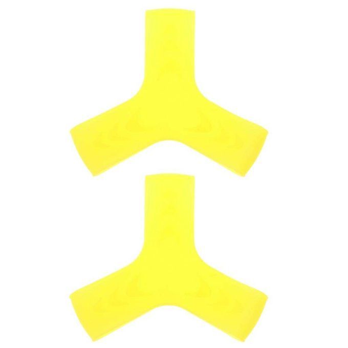 2pcs S/M/L Scuba Diving Snorkeling Elastic Silicone Fin M Yellow