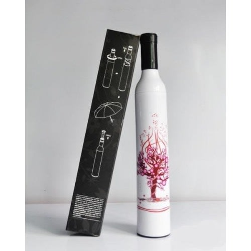 Wine Bottle Shape Umbrella - White