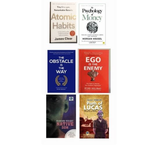 Atomic Habits + Psychology Of Money + Ego Is The Enemy + Obstacle Is The Way + Native Son