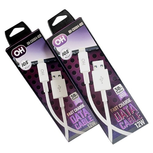 12W IOS Data Cable-Black