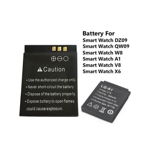 Battery For Smartwatches - For Dz09, Gt08, A1, Q18, Qw09, W8, X6, Etc.