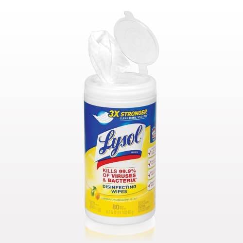 Disinfecting Lemon And Lime Blossom - 80 Wipes