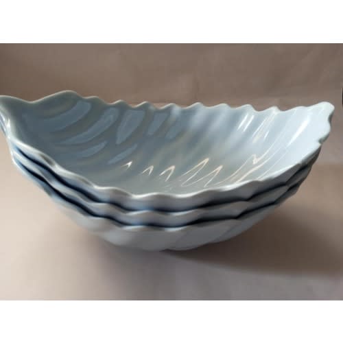 Unbreakable Leaf Shape Soup Bowl - 3pcs -Blue