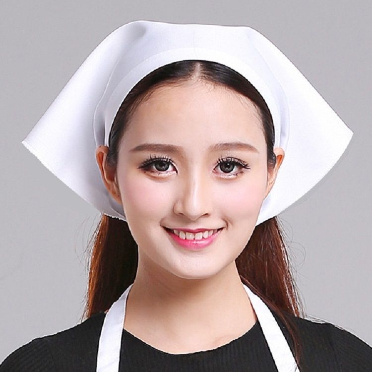 Kitchen Work Turban Hat Triangle Scarf Chef Hat