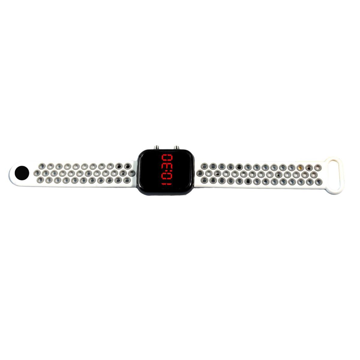 LED Digital Watch Rich Color Optional Rectangular-White