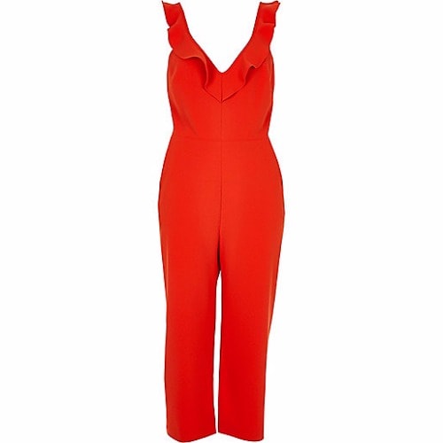Ruffle & Frill Scoop Neck Jumpsuit