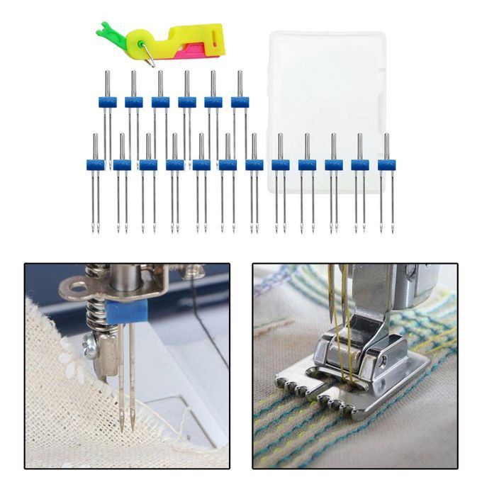 Double Sewing Machine  Twin Stretch With Thread For The Blind