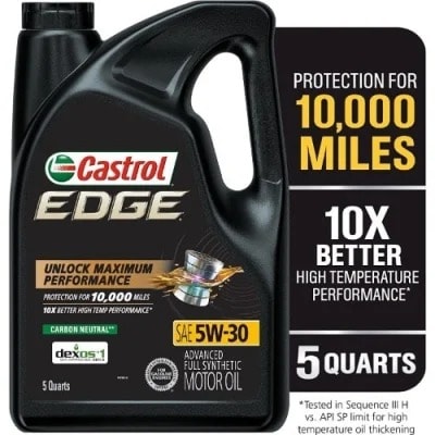 Castrol Edge 5w-30 Advanced Full Synthetic Motor Oil - 5 Quart