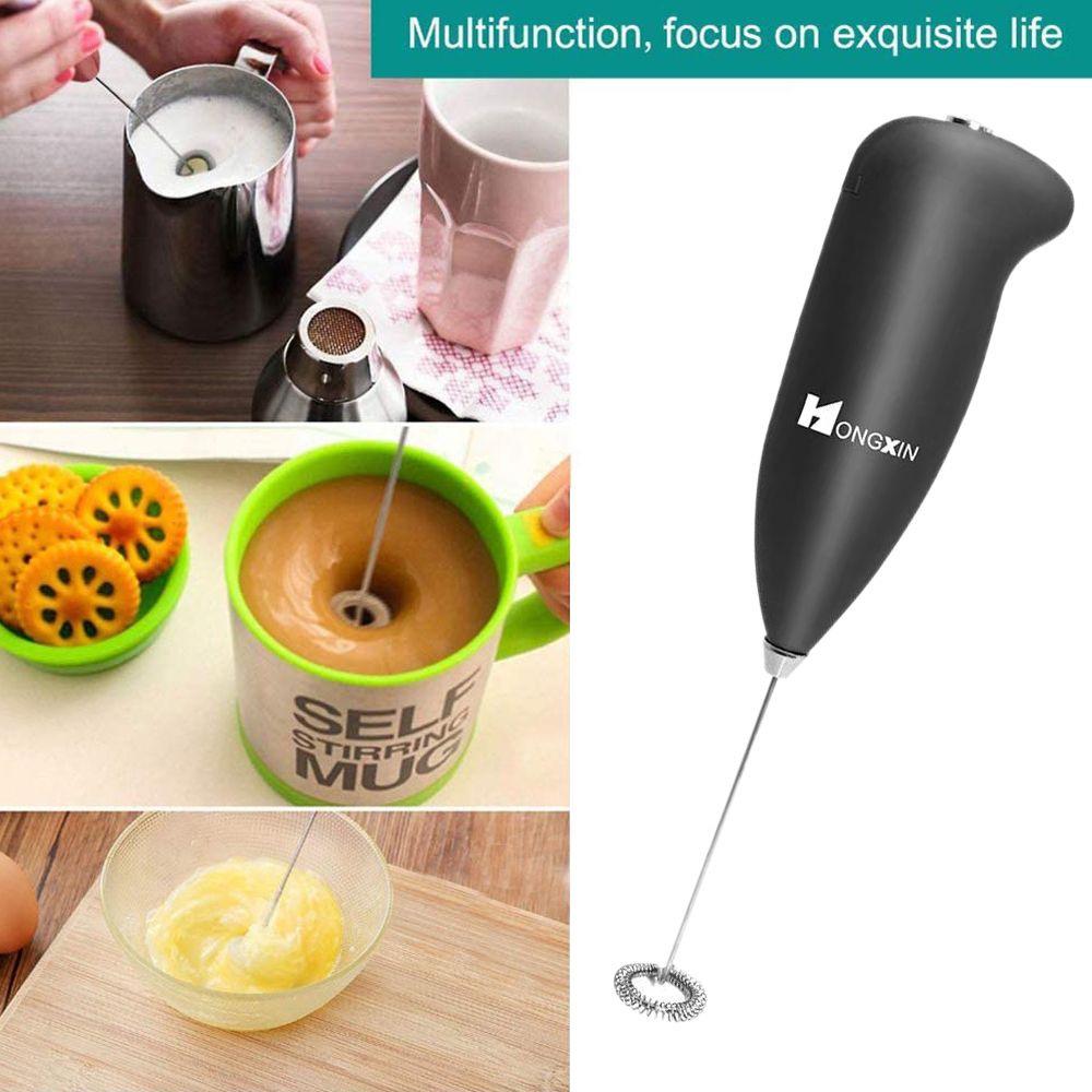 Electric Milk Frother Handheld Kitchen Coffee Whisk Tool