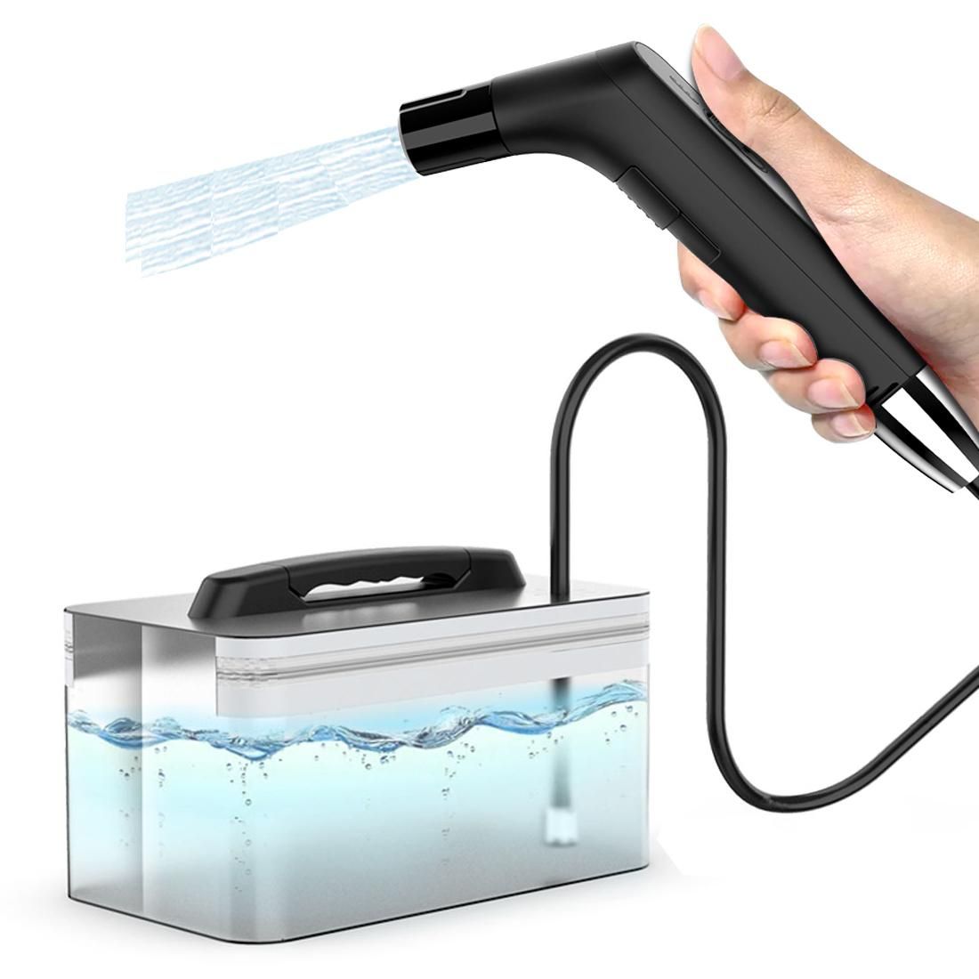 Electric Rechargeable Handheld Personal Bidet Sprayer for Hygiene Cleaning for Toilet with 2.3 liters Water container
