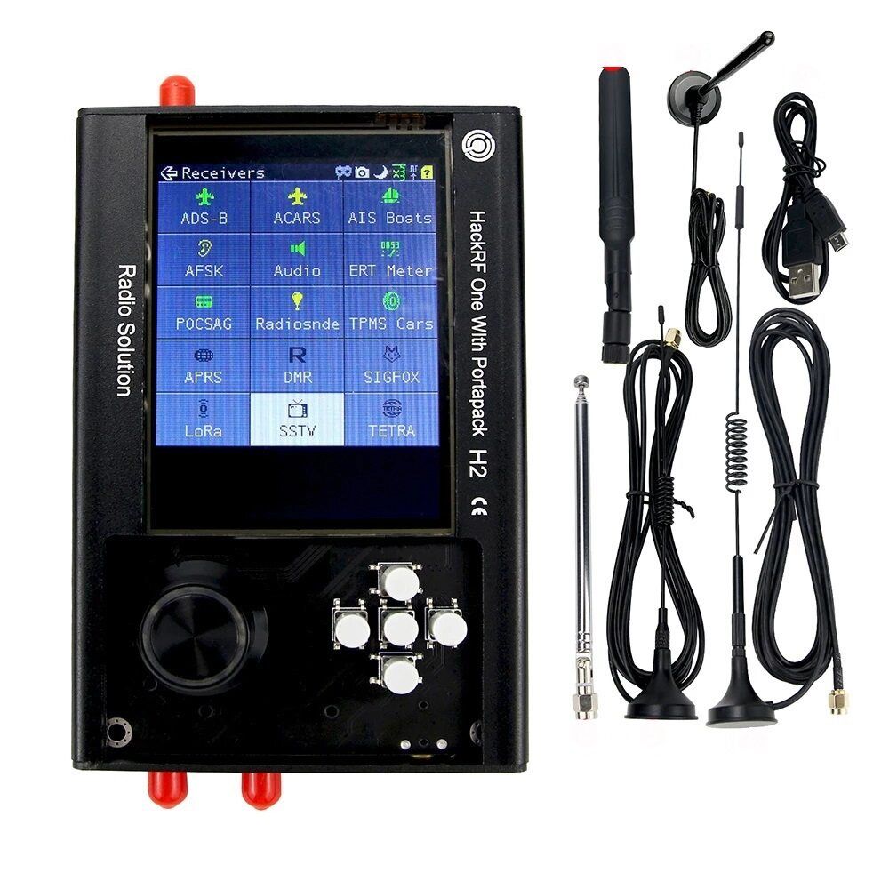2020 New SRD Radio PortaPack H2 And HackRF One SDR Software Defined Radio 1MHz-6GHz Assembled With Data Cable