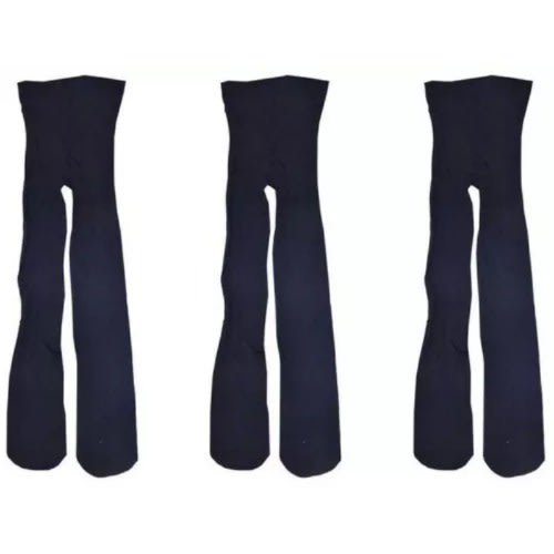 Girls Tight Pantyhose  - Black - 3pieces