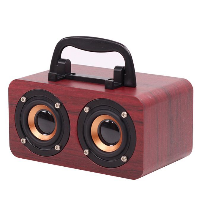 Wood BT Loudspeaker Box Portable Wireless Sound Box