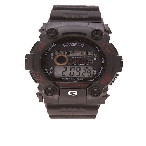 Digital Sports Wristwatch -  Black