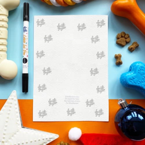 Scoff Paper Making A List Chicken It Twice Xmas Dog Card