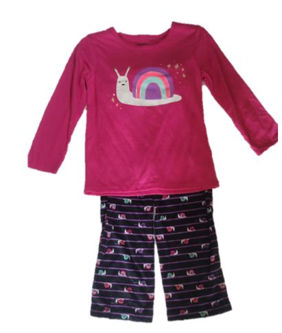 Girls Long Sleeve Top And Pants, 2-Piece Pajamas Set Sleepwear