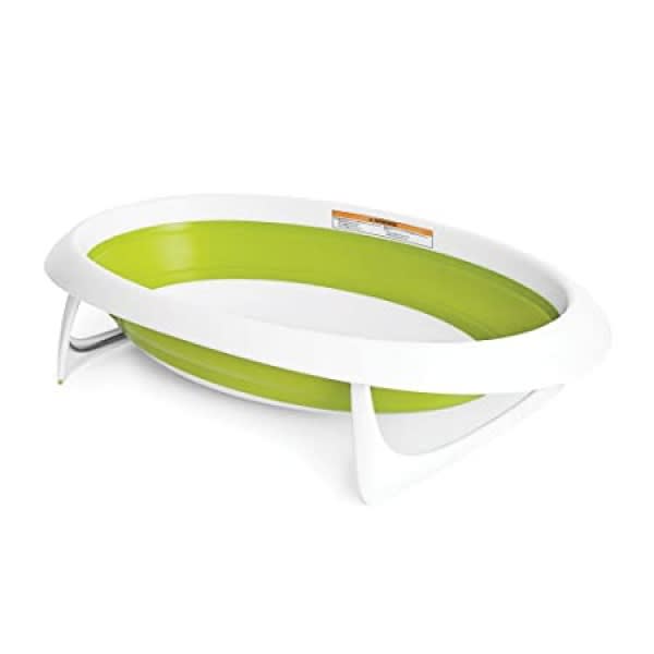 Boon Naked Collapsible Baby Bathtub - Green And White