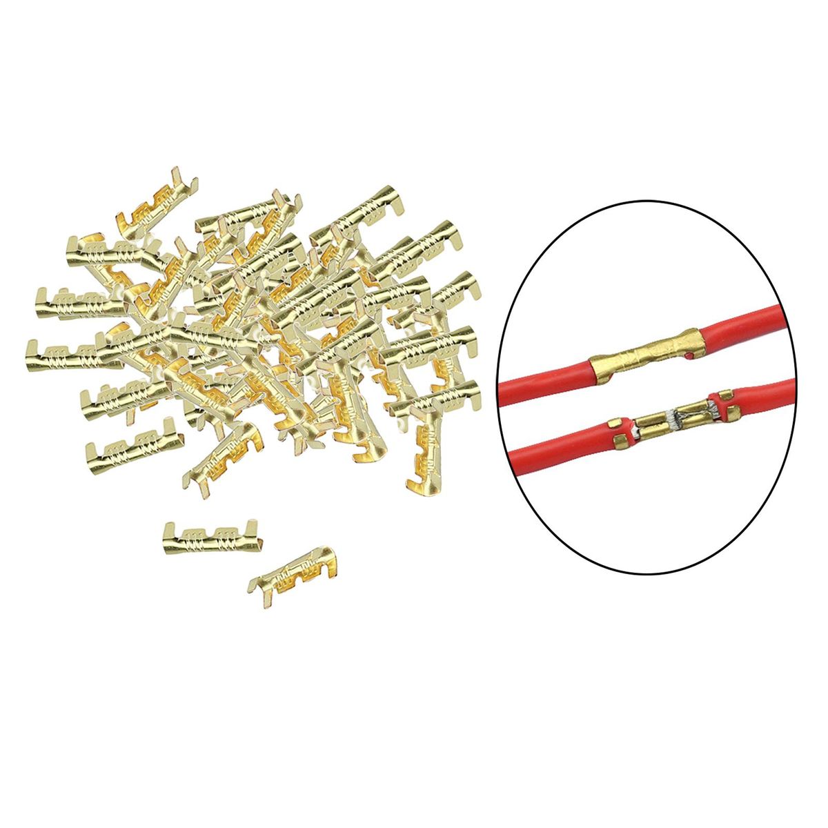 Terminal Brass  Electrical Connector 50Pcs