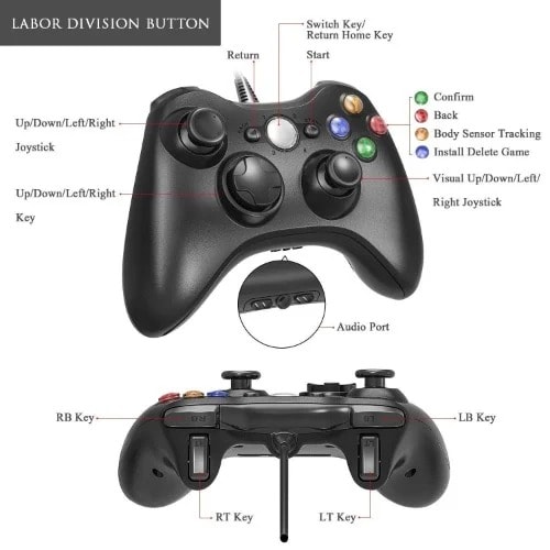 Microsoft Xbox360 Wired Controller For Pc