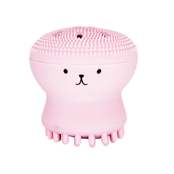 Double-sided Jellyfish Small Octopus Face Wash Brush-Pink