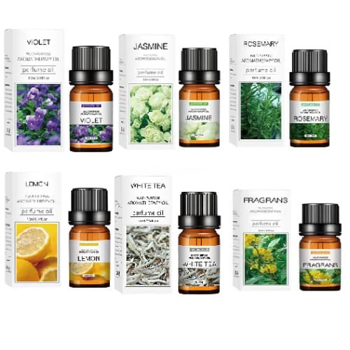 Plant Scented Diffuser Massage Aromatherapy Oil - 10ml x 6 Pcs