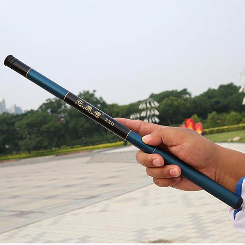 0005 2.4m/3.0/3.6m Fiberglass Telescopic Rod Hand Freshwater River Rod Portable Tackle Blue 3.6m