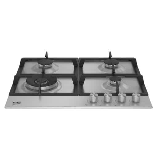 3 Gas Burners And 1 Wok Burner Built In Hob