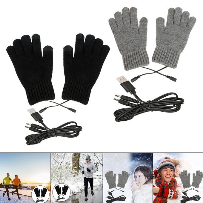 2Pairs USB Heated  Full Finger Touchscreen Laptop  Hand