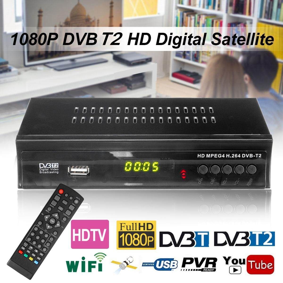 FTA Satellite TV Receiver HD -T/T2 H.264 TV Box Sat Finder TV Decoder, Supports Wifi Youtube M3u Media Player