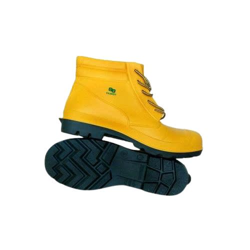 Short Rain Boot With Safety Toe - Yellow