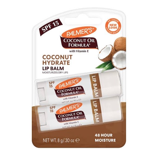 Coconut Oil Formula Lip Balm Duo With Spf 15 And Vitamin E- 4g Each