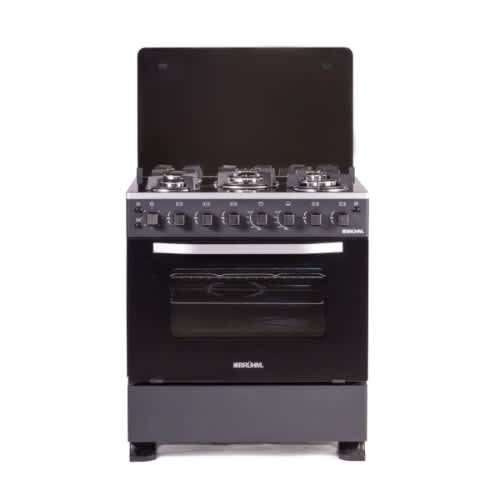 Pool System 5 Gas Burner With Oven And Grill - Black - 60x80cm