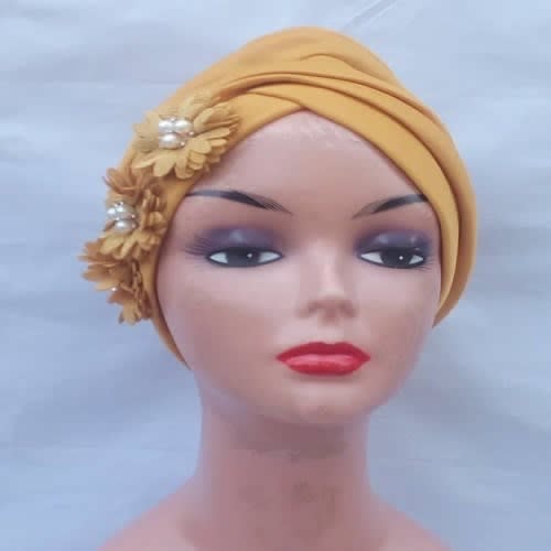 Turban Cap With Rose