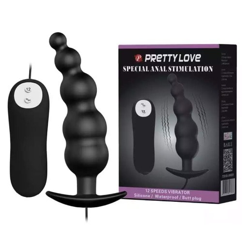 Anal Plug Vibrator - Male Prostrate Massage 12 Speed Vibration