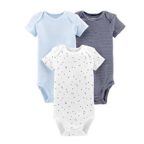 Child Of Mine Newborn Baby Boy Basic Short Sleeve Bodysuit Set