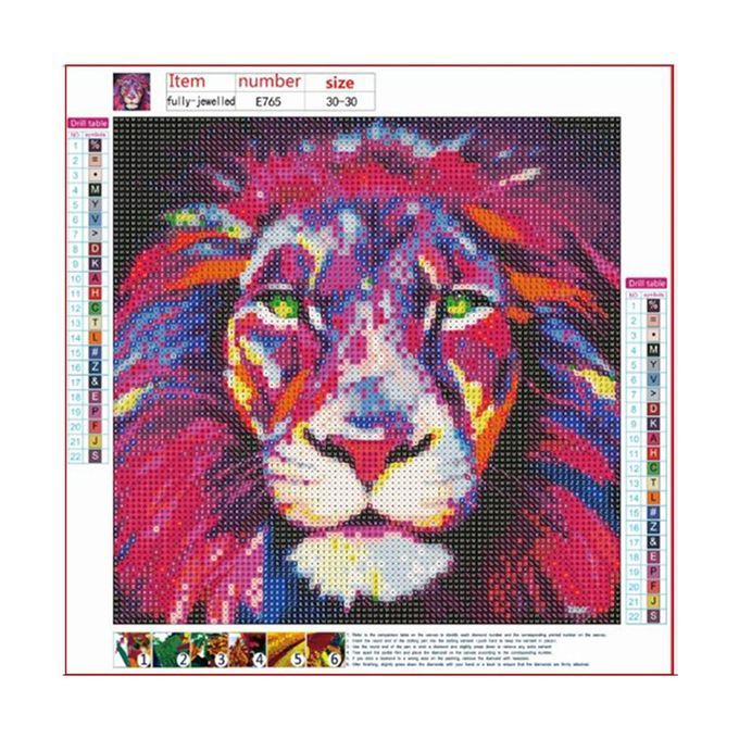 Color Lion New Diamond Cross Stitch 5D Diamond Painting Diamond Painting