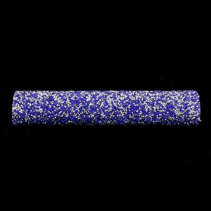 24x40cm  On Hotfix Crystal Rhinestones Sheet Heat Deep Blue