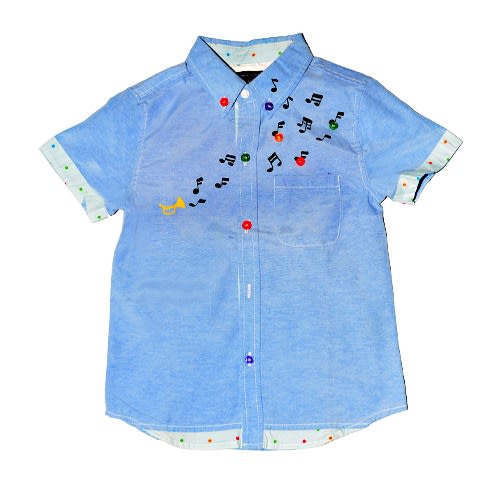 Music Note Design Shirt for Boys