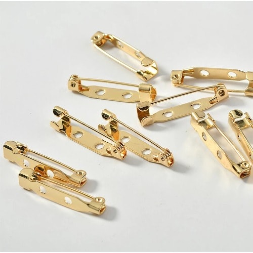 3cm Gold Brooch Safety Pin -50 Pieces
