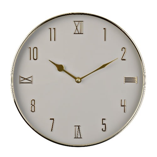 Wall Clock- Gold-30cm