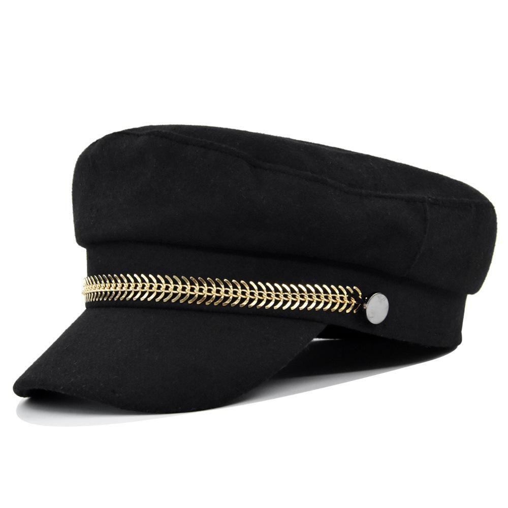 Women sboy Hats Woollen Twill Visor Beret Cabbie Hat 8 Panel Vintage Women Fiddler Cap Faux Leather Baker Boy Hat